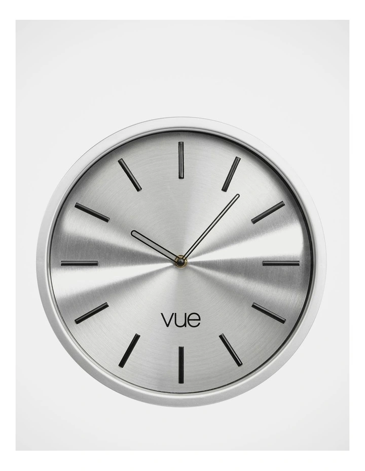 Paddington Onyx Metallic Clock 30cm in Metallic Charcoal