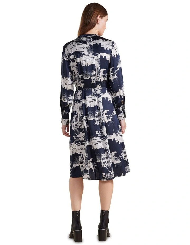 Cityscape Shirt Dress in Cityscape