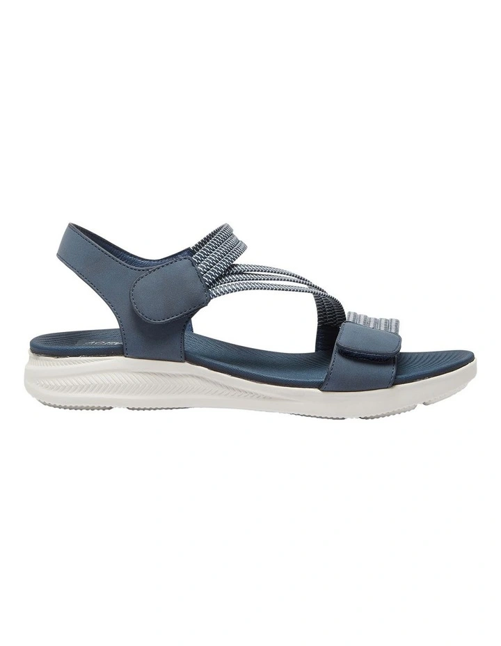 Neon Sandals in Navy