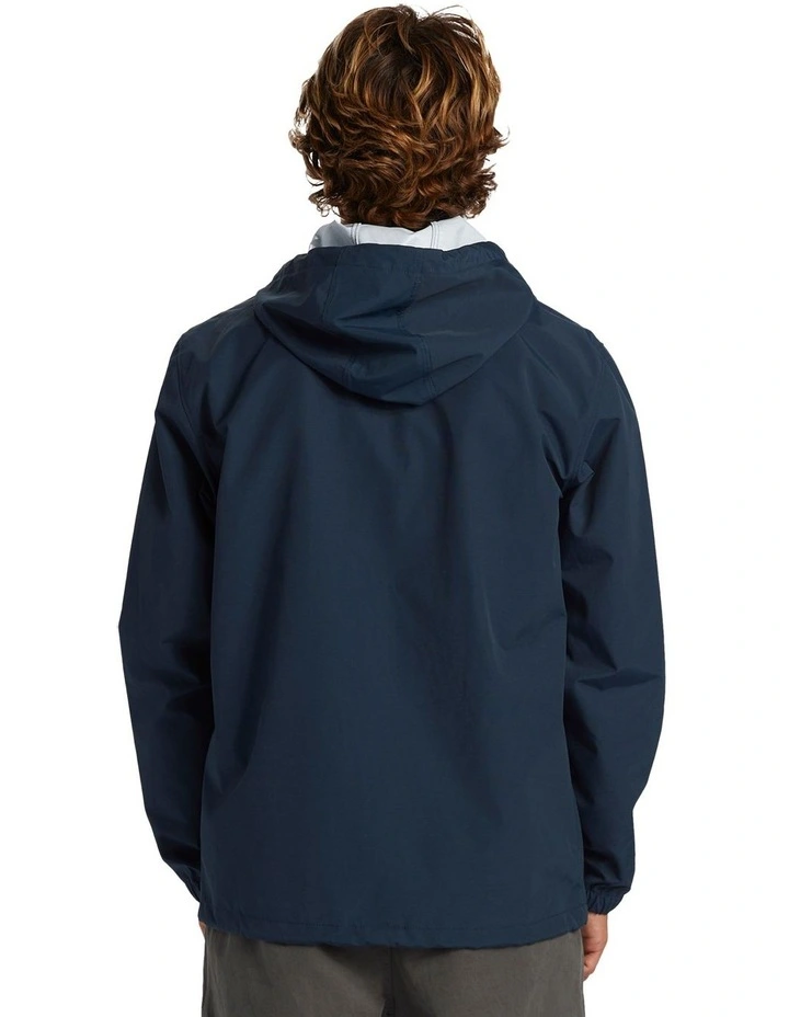 Rain Cloud Hooded Track Jacket in Dark Navy