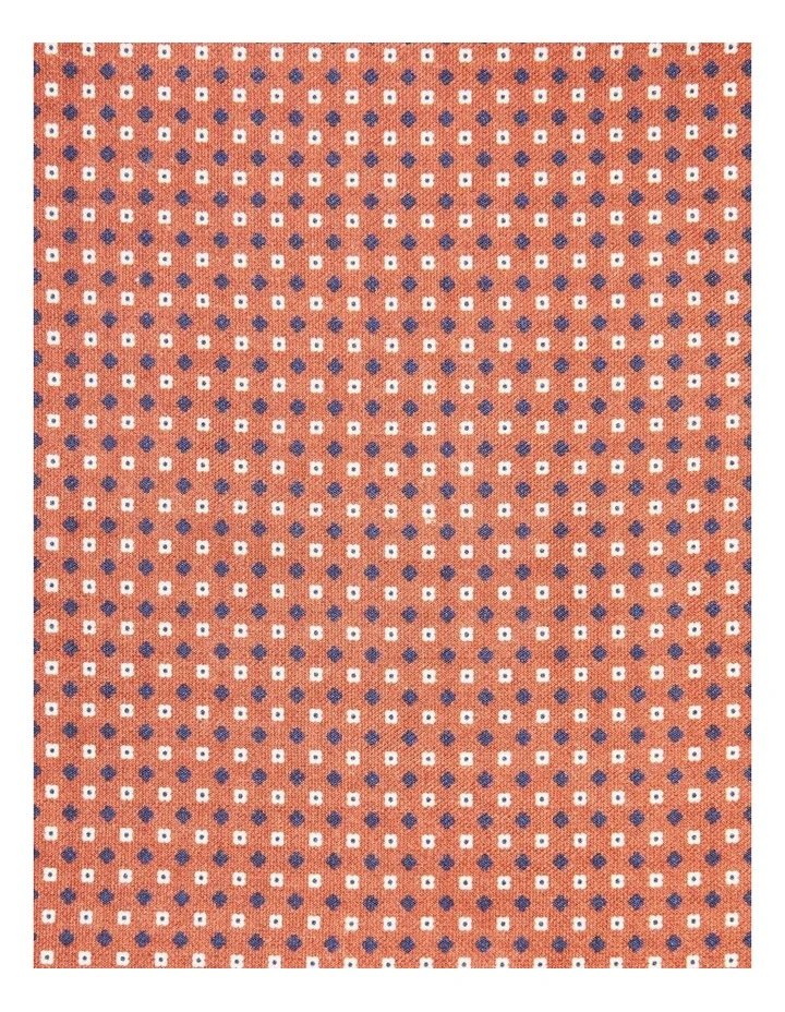 Pocket Square Geometric Print Handkerchiefs in Rust