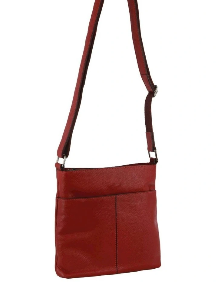 Nappa Leather Cross-Body Bag in Red