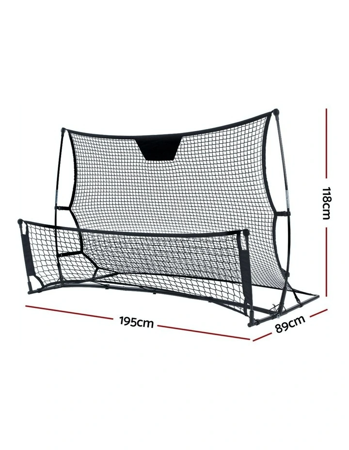 Portable Football Rebounder Volley Training Goal Net in Black