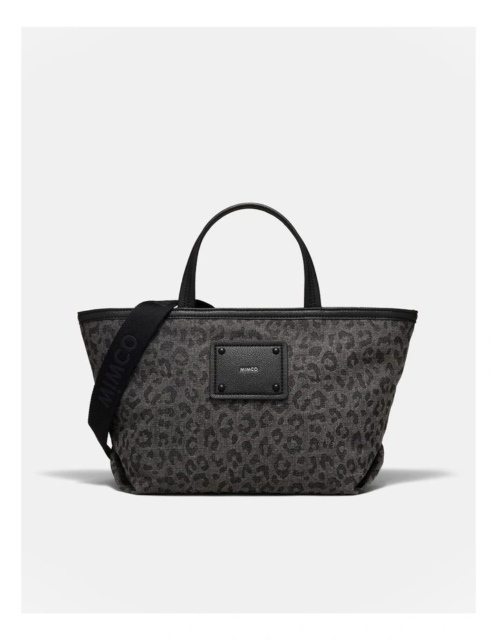 Brunswick Mini Tote Bag in Black Leopard