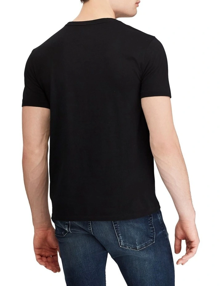 Custom Slim Fit Jersey Crewneck T-Shirt Black