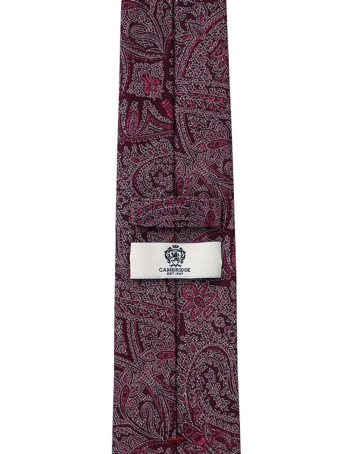 Wallpaper Paisley Silk Tie in Wine