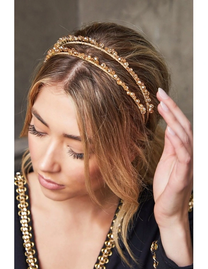 Crystal Headpiece in Gold