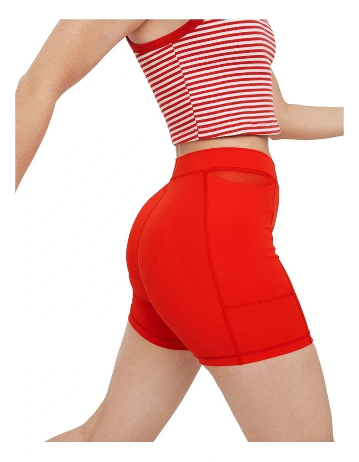 Goals Pocket 4" Bike Short in Heart