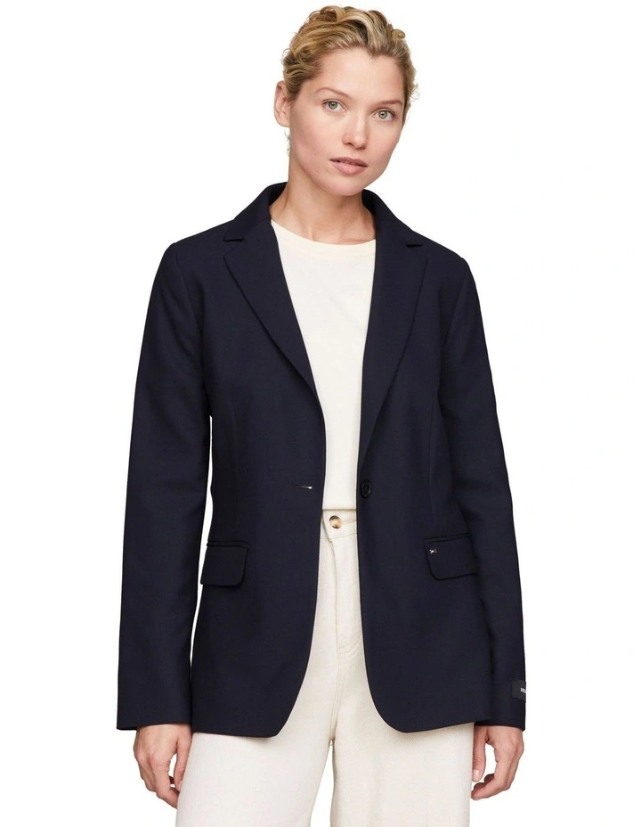 Regular Single Breasted Blazer in Blue
