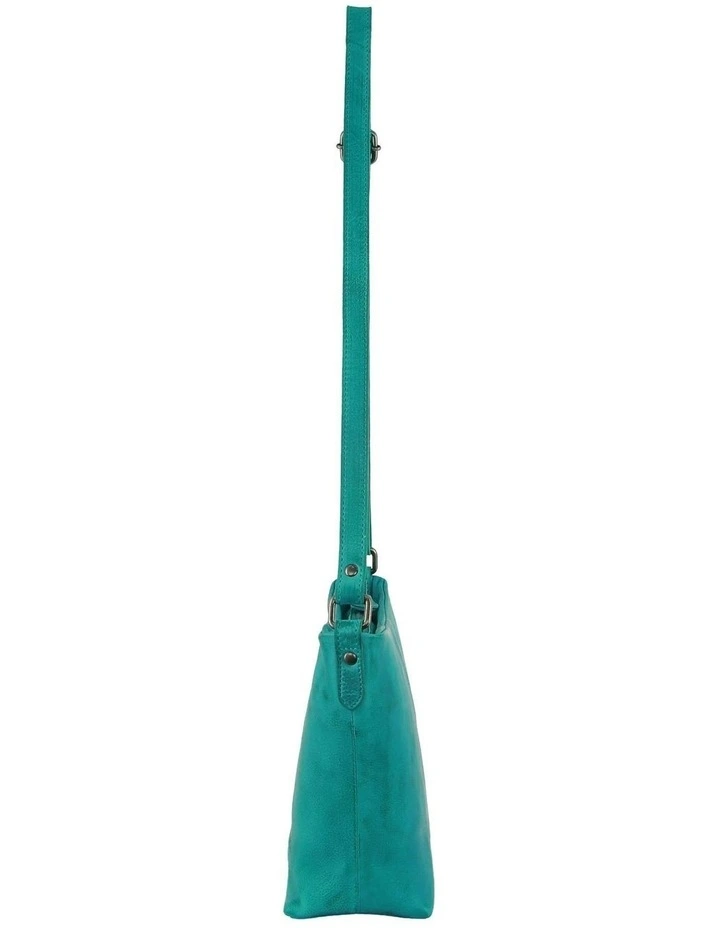 Nappa Leather Cross-Body Bag in Turquoise