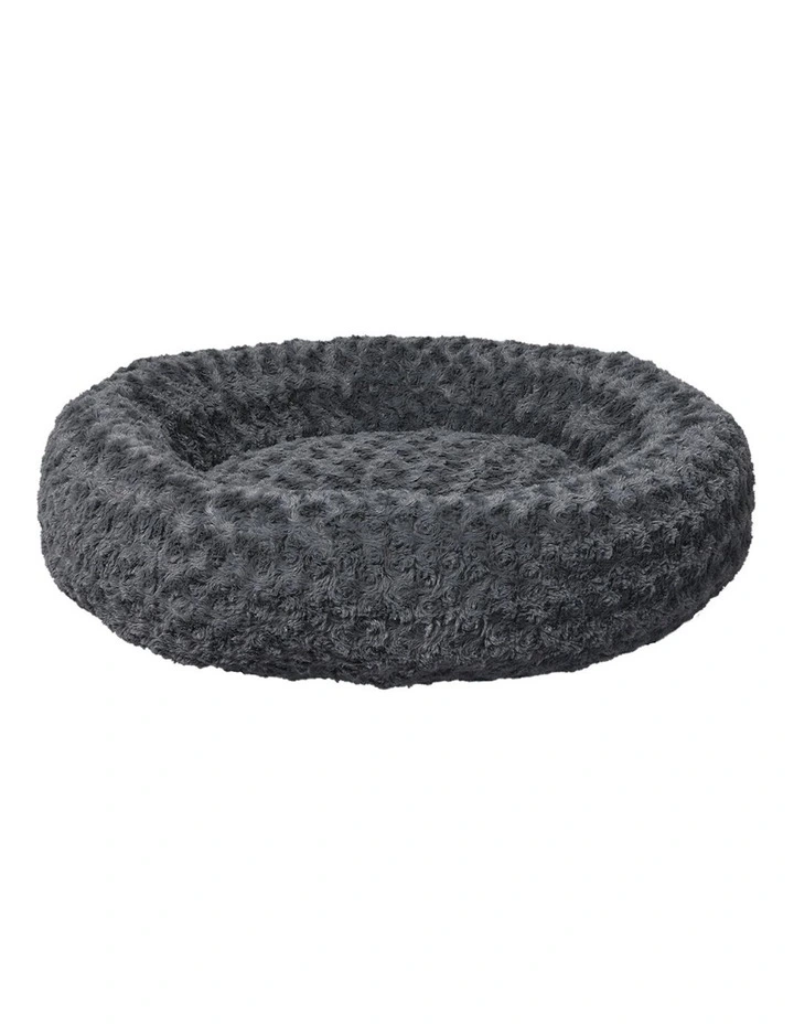 Pet Soft Plush Cave Bed M in Dark Grey