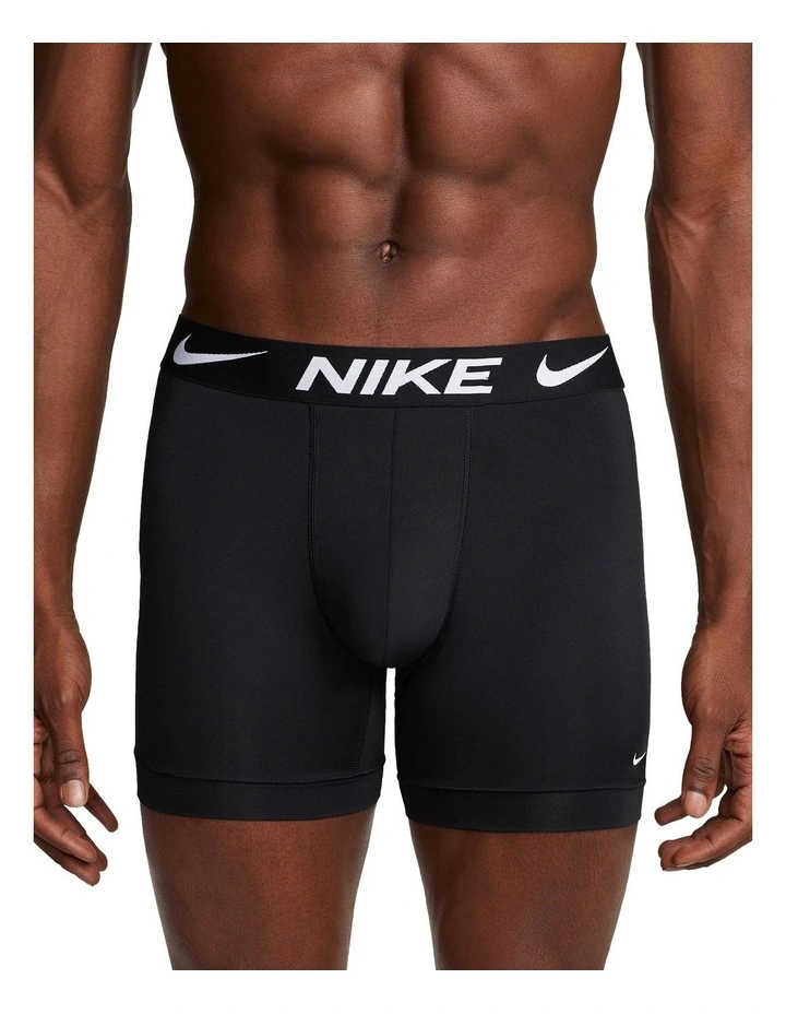 Essential Micro Boxer Briefs 3 Pack in Black