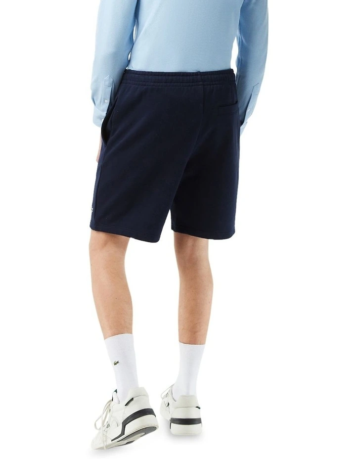 Non-Brushed Fleece Shorts in Navy