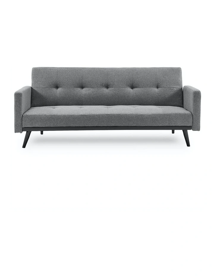 3 Seater Sofa Bed Lounge Futon Couch Modular Furniture Home Linen Fabric Light Grey