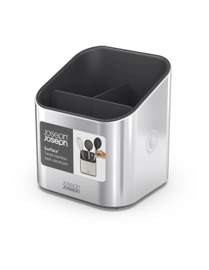 Surface Stainless Steel Utensil Pot in Grey
