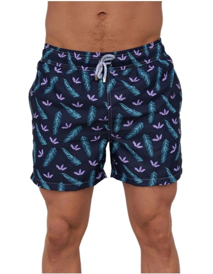 Dark Leaves Boardshorts in Blue