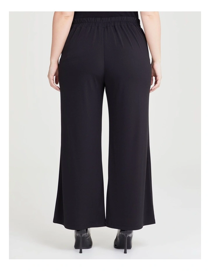 Midas Knit Wide Leg Pant in Black