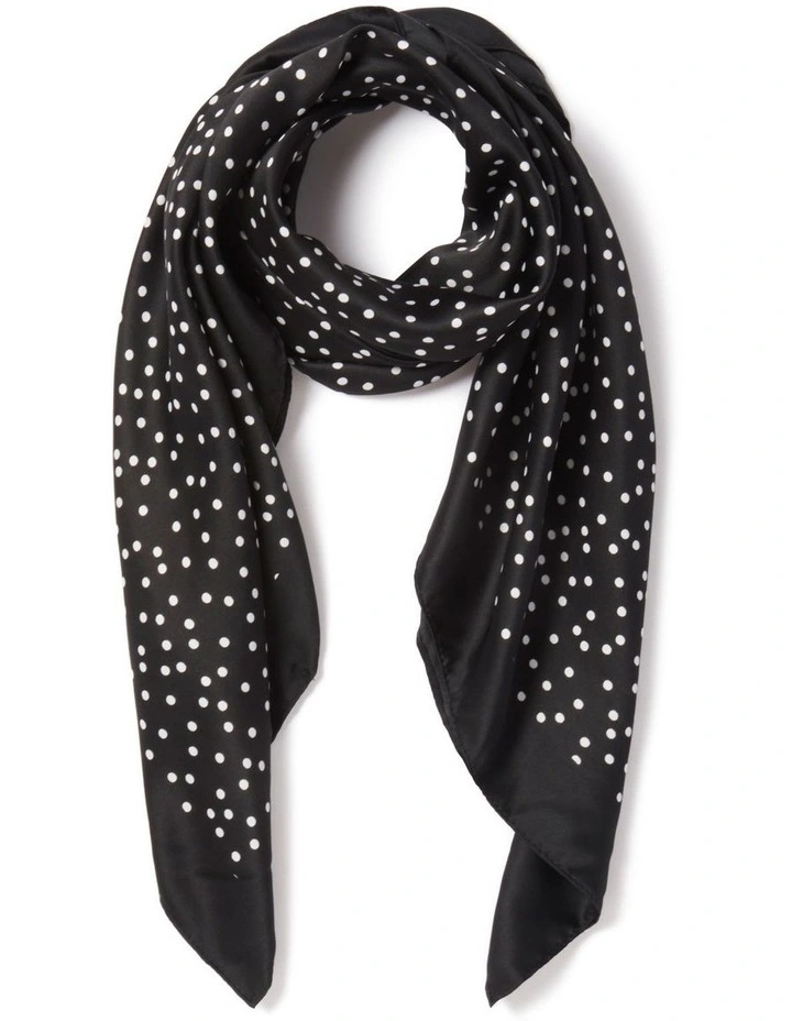 Gabbie Satin Scarf in Black