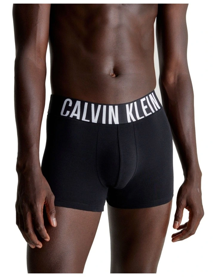 Intense Power Cotton Trunks 3 Pack in Black