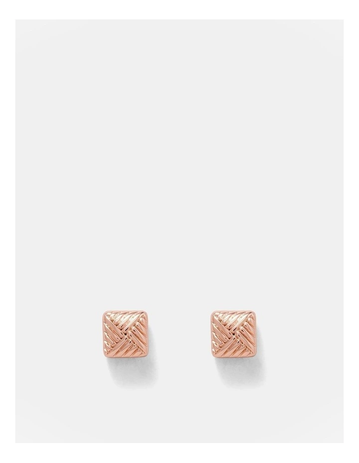 Weave Around Stud Earrings in Rose Gold