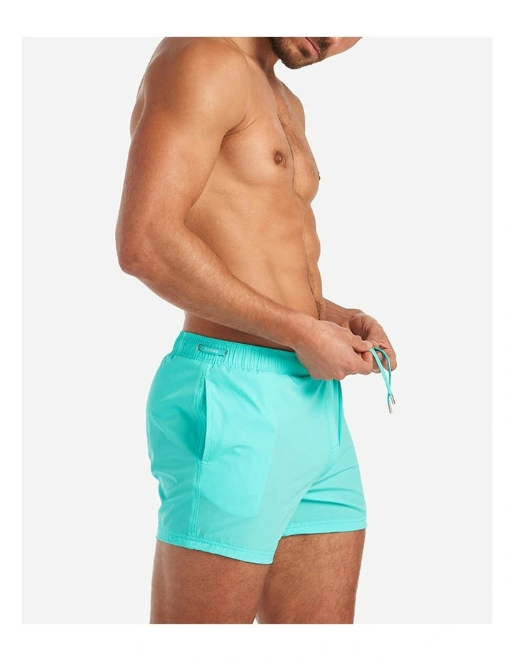 Grid Swim Short in Bondi Blue