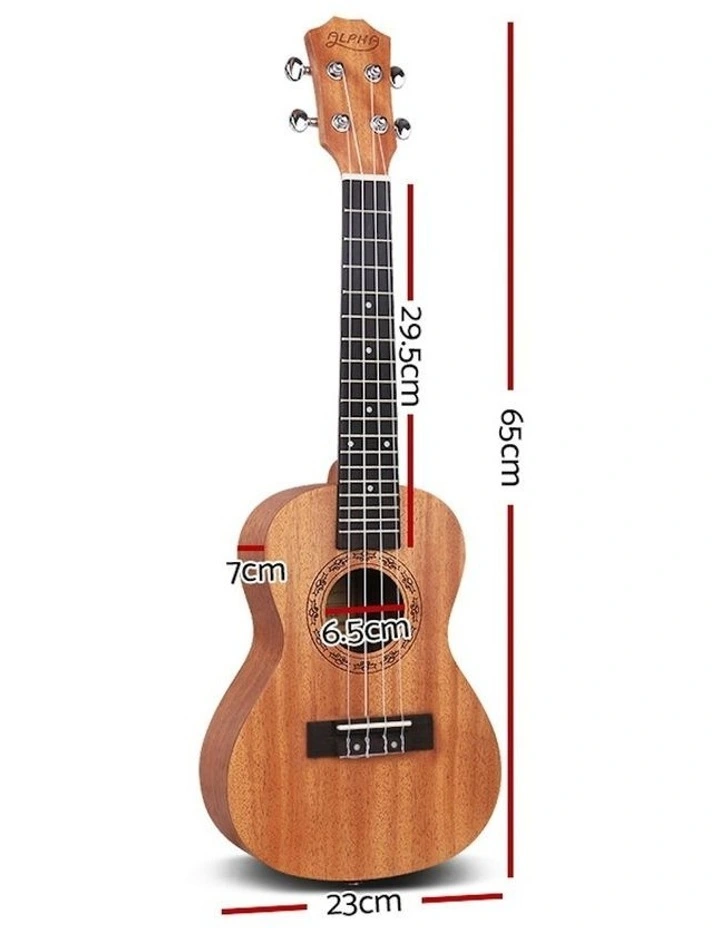 26 Inch Ukulele Natural Mahogany Tenor Beginner Gift With Carry Bag