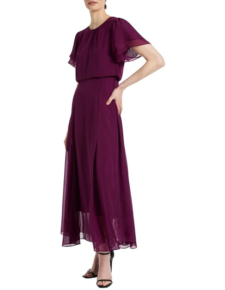 Portia Silk Dress in Acai