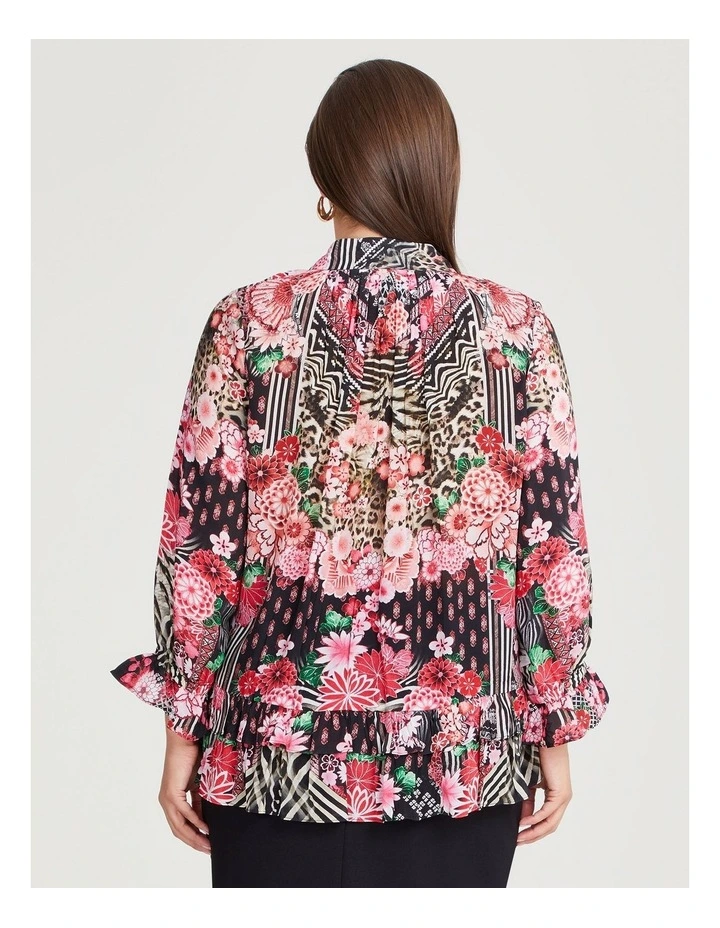 Natural Celina Top in Print