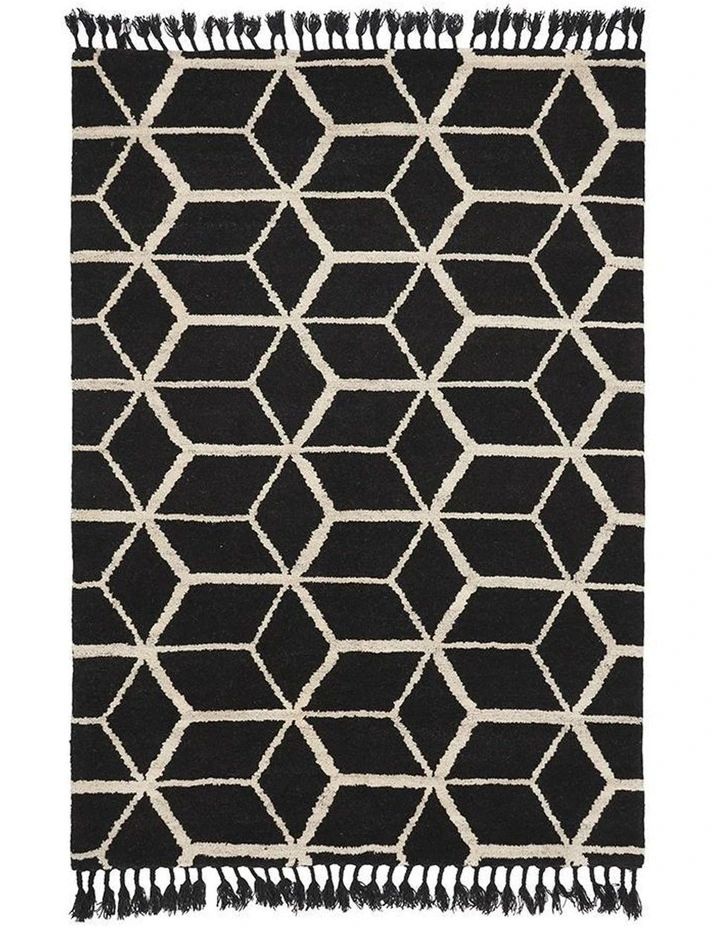 B&C Arabiska Geometrisk 063305 Rug In Black/White