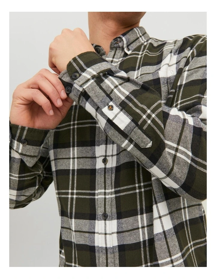 Classic Autumn Cotton Check Shirt in Rosin