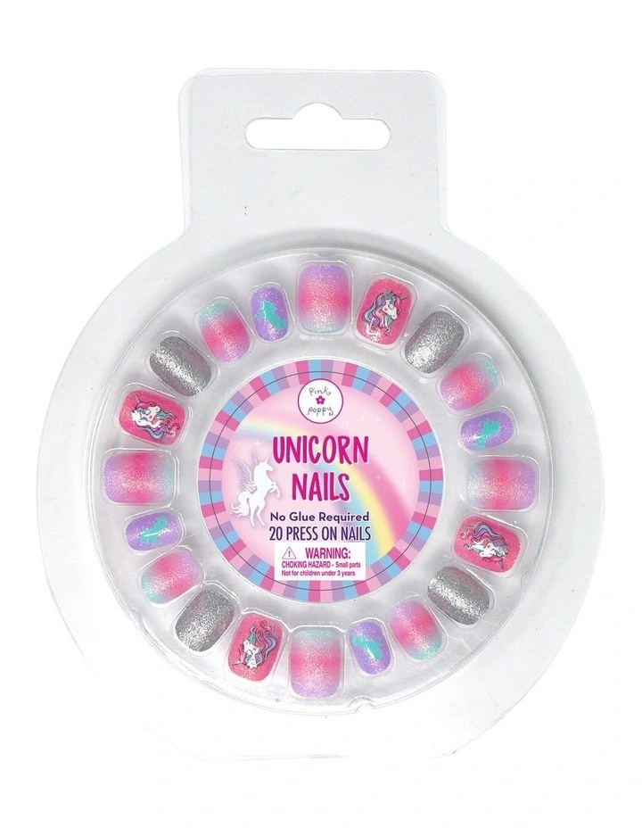Unicorn Press On Nails in Pink
