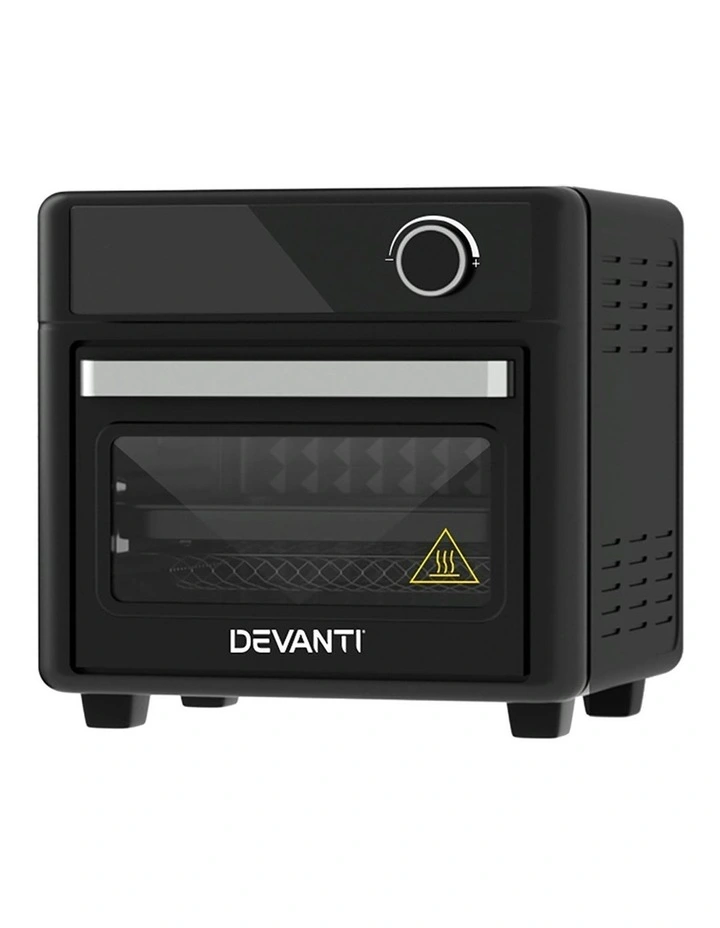 LCD Air Fryer Oven 15L in Black