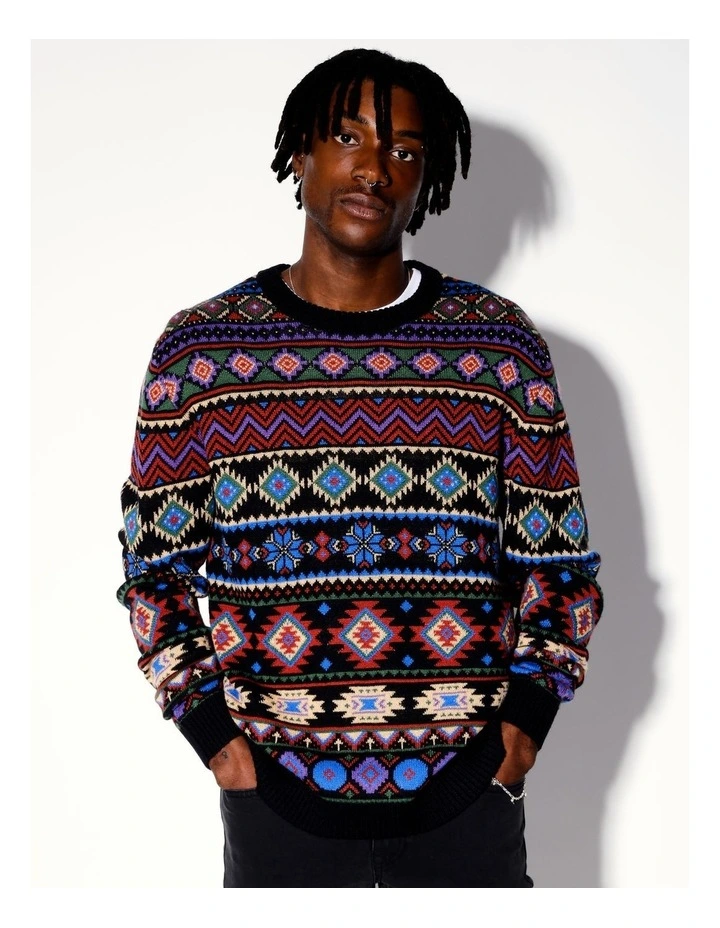 Toxic Rain Pullover Knit in Multicolour