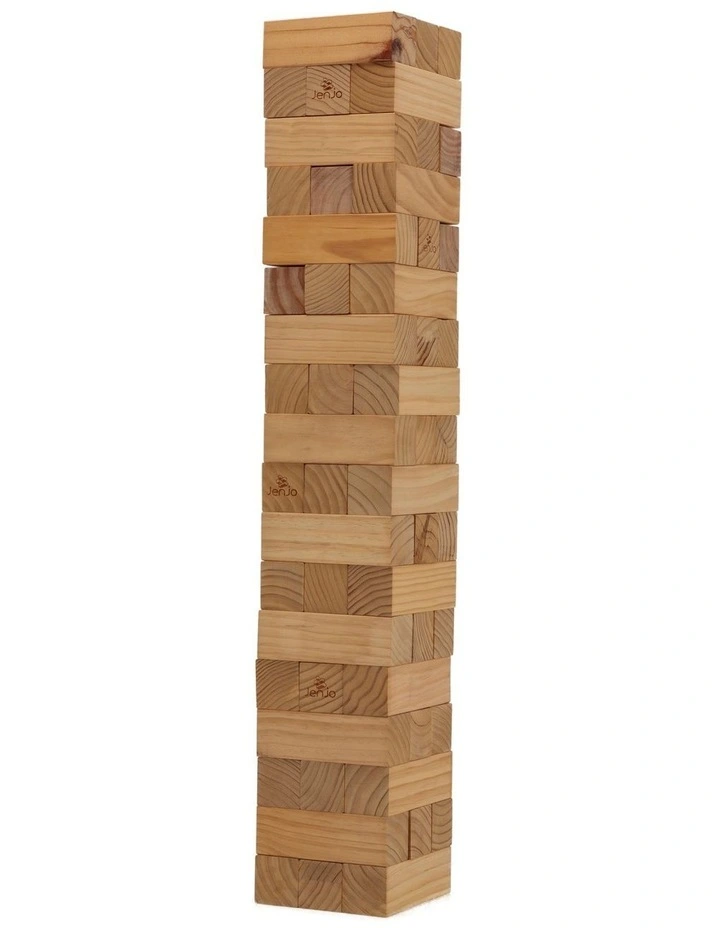 54 Piece Giant Jenga Outdoor Wood Block Game 127cm