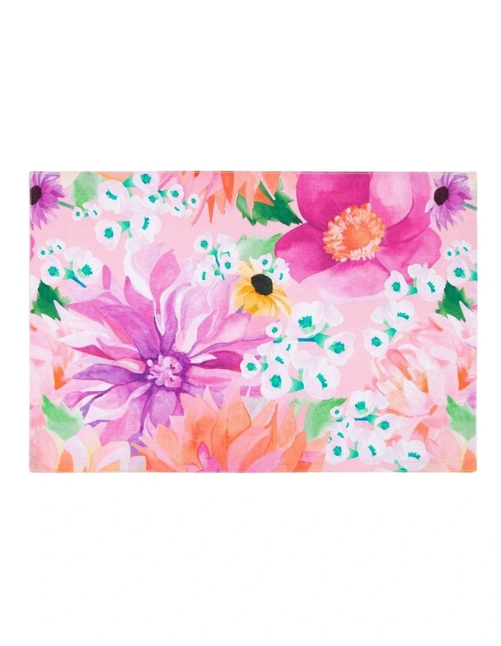 Teas & C's Dahlia Daze Cotton Placemat 45x30cm in Multi
