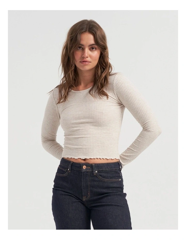 Emma Long Sleeve Top in Grey