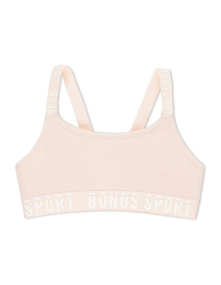 Kids Performance Pullover Crop in Beige