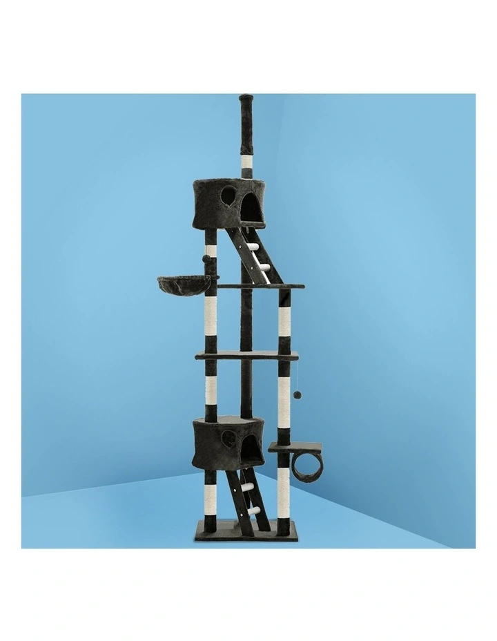 Tower Scratching Cat Tree 260cm in Grey