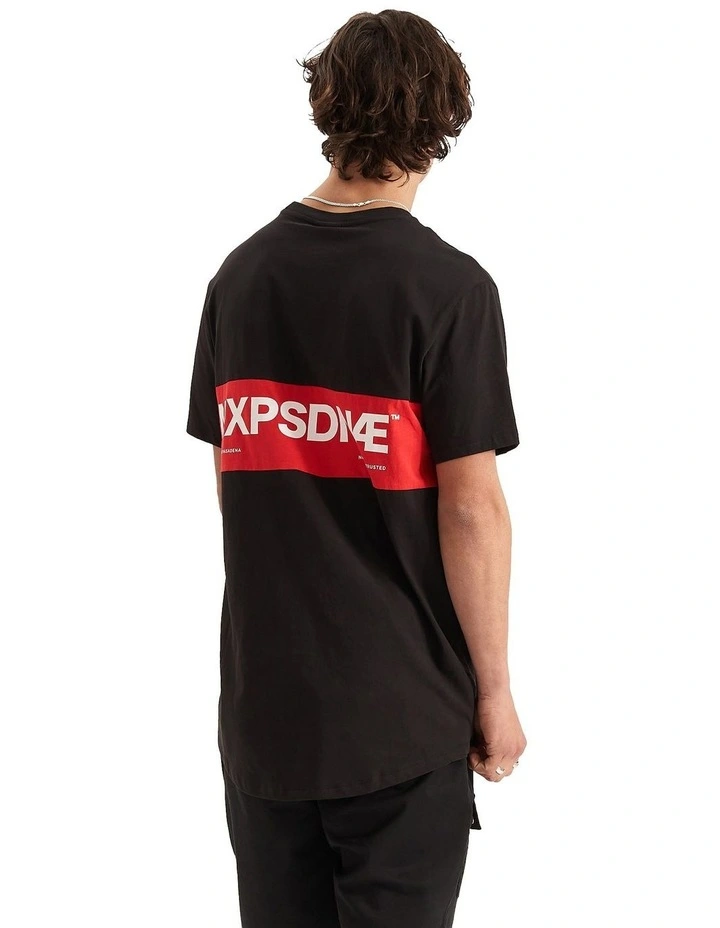 Mercenary Cape Back Tee in Jet Black