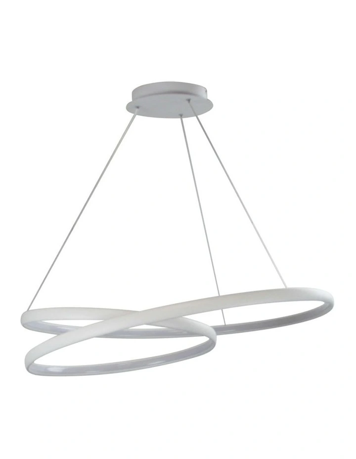 Infinity 80cm Led Spiral Pendant White
