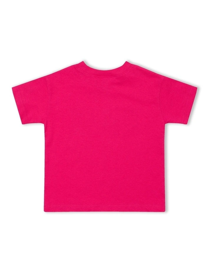 Toddler Heritage 90s Logo Tee in Disco Pink
