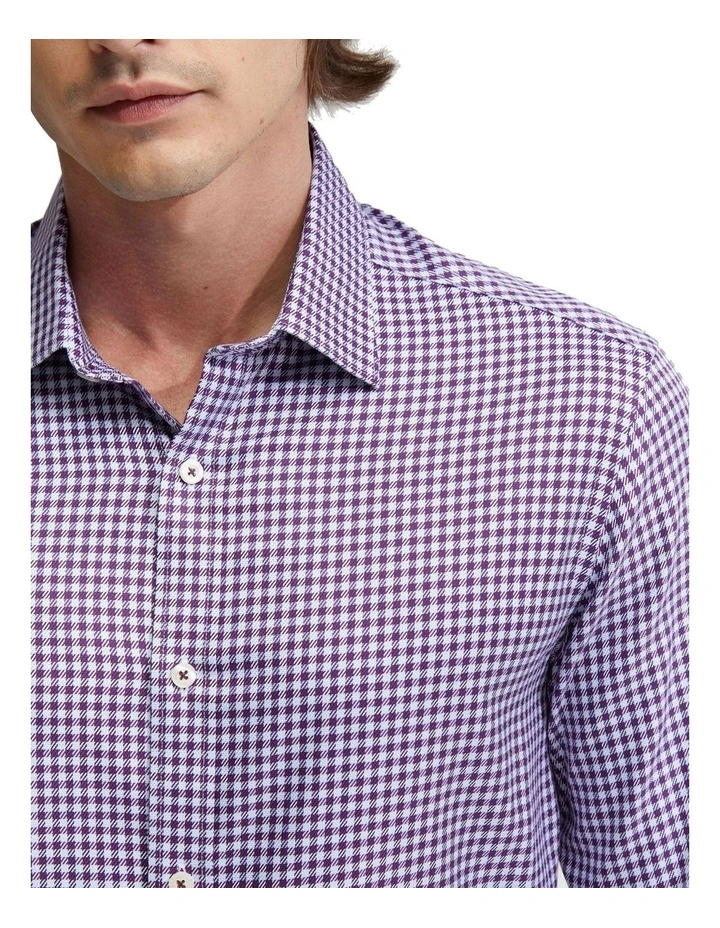 Beckton Egyptian Cotton Shirt in Grape Check