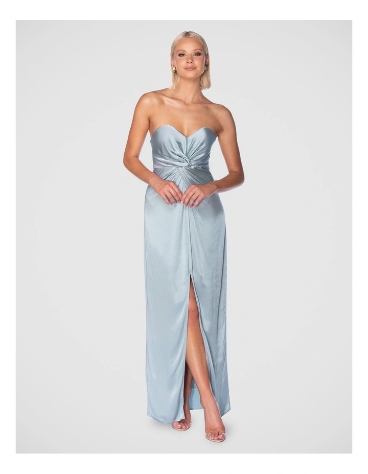 Imogen Strapless Dress in Steel