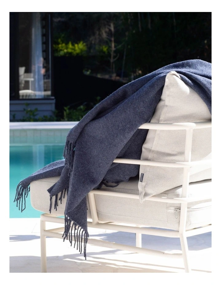 Oxford Throw Blanket in Navy