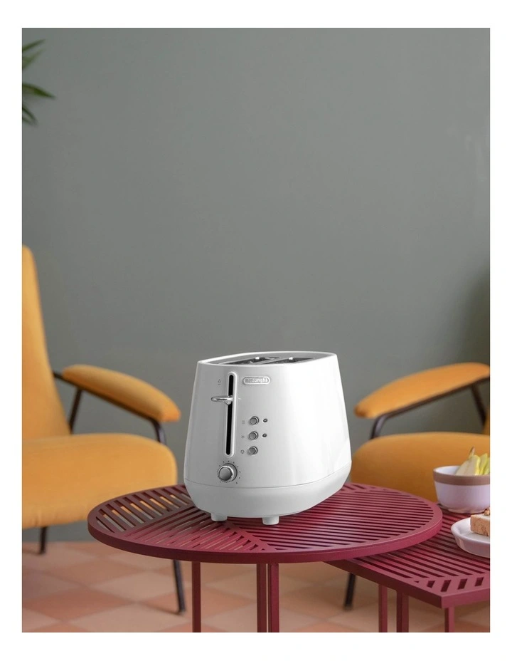 Eclettica 2 Slice Toaster in Whimsical White CTY2003W