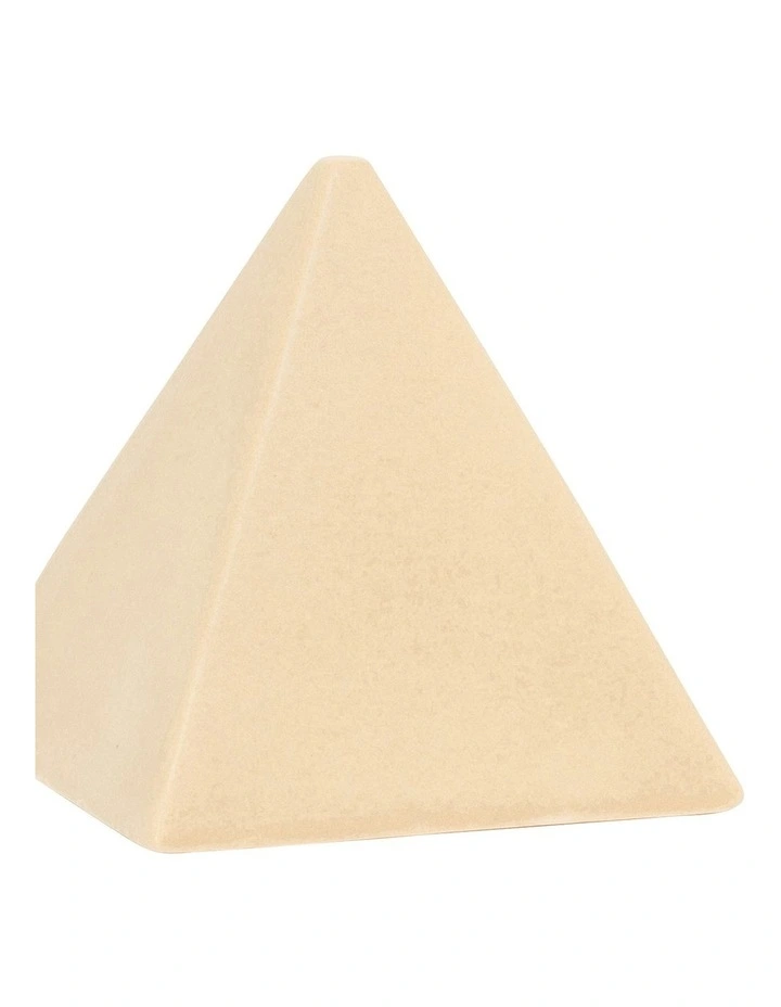 Pyramid Object 12x12cm in Taupe