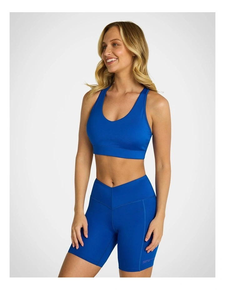 Racerback Medium Impact Sports Bra in Blue