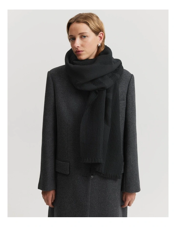 Logo Scarf in Black