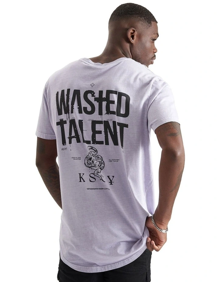 Hades Dual Curved Tee in White