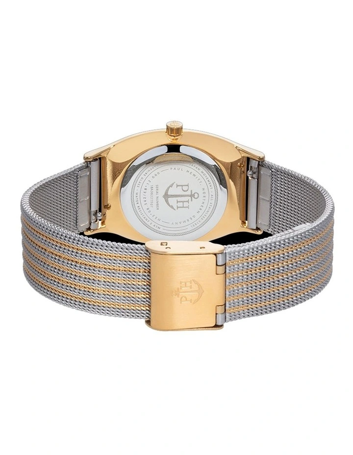 Modern Edge Silver/Gold Stainless Steel Quartz Watch PH T GG SS 44S